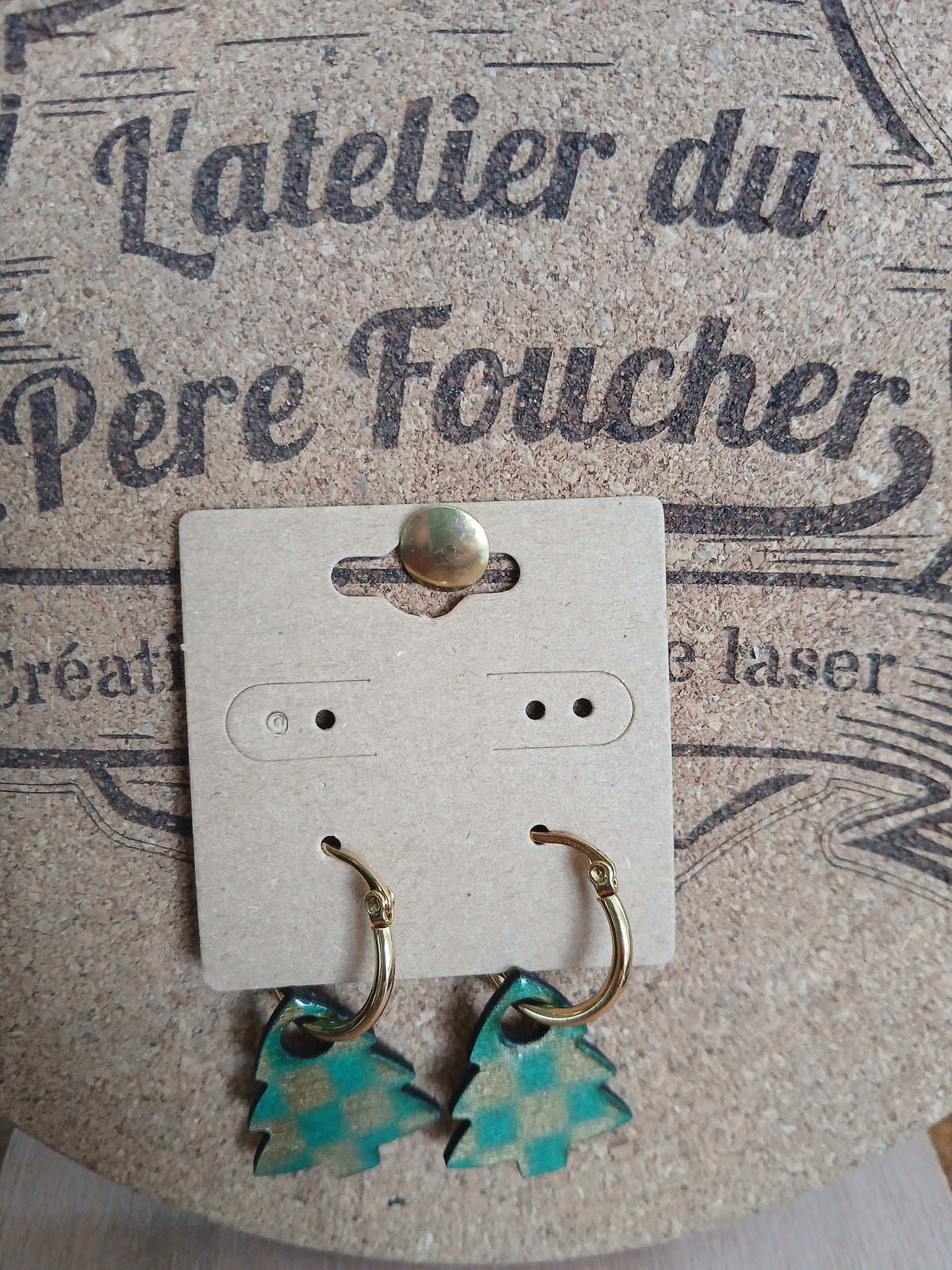 Boucles d'oreilles en bois