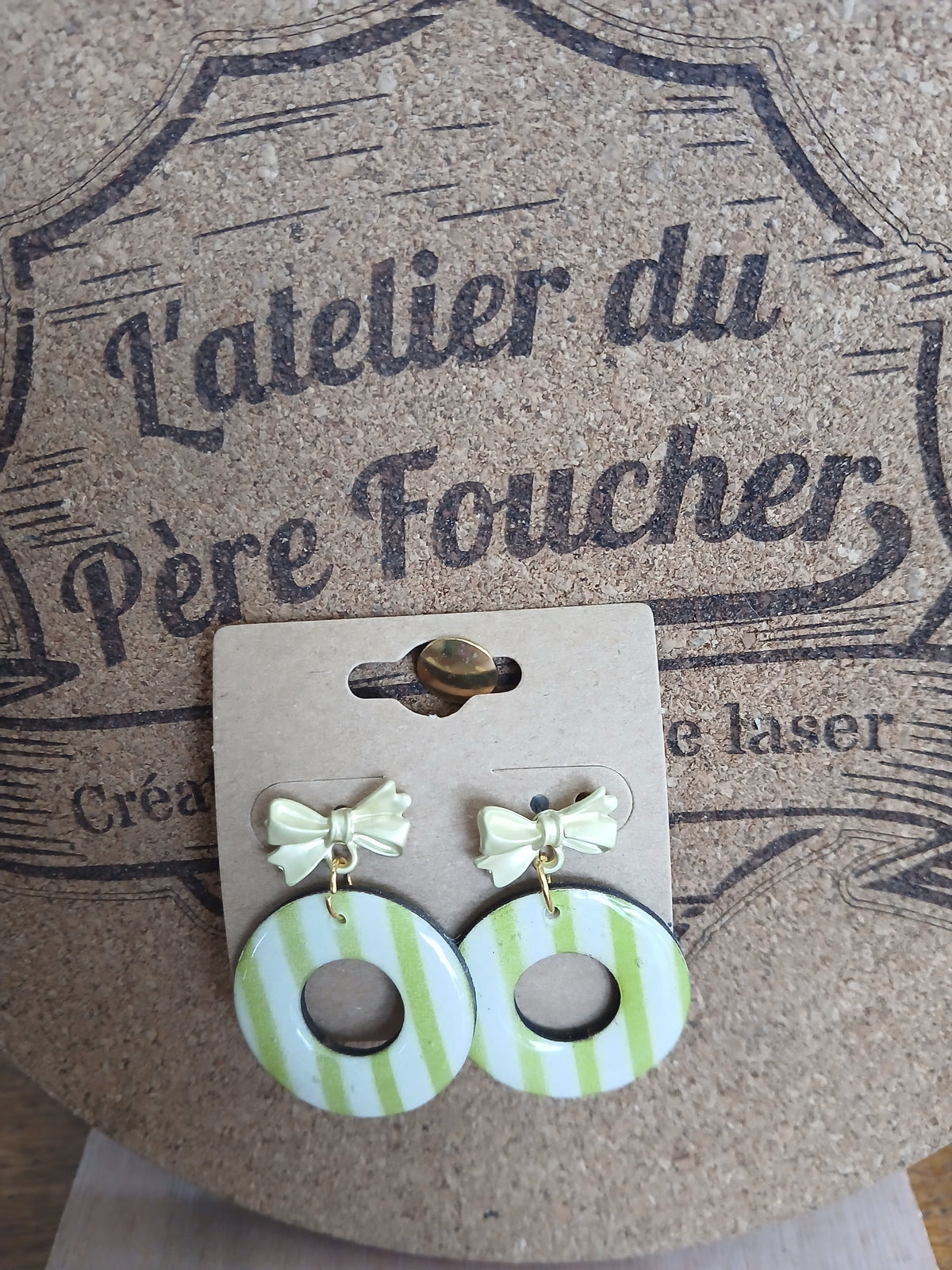 Boucles d'oreilles en bois