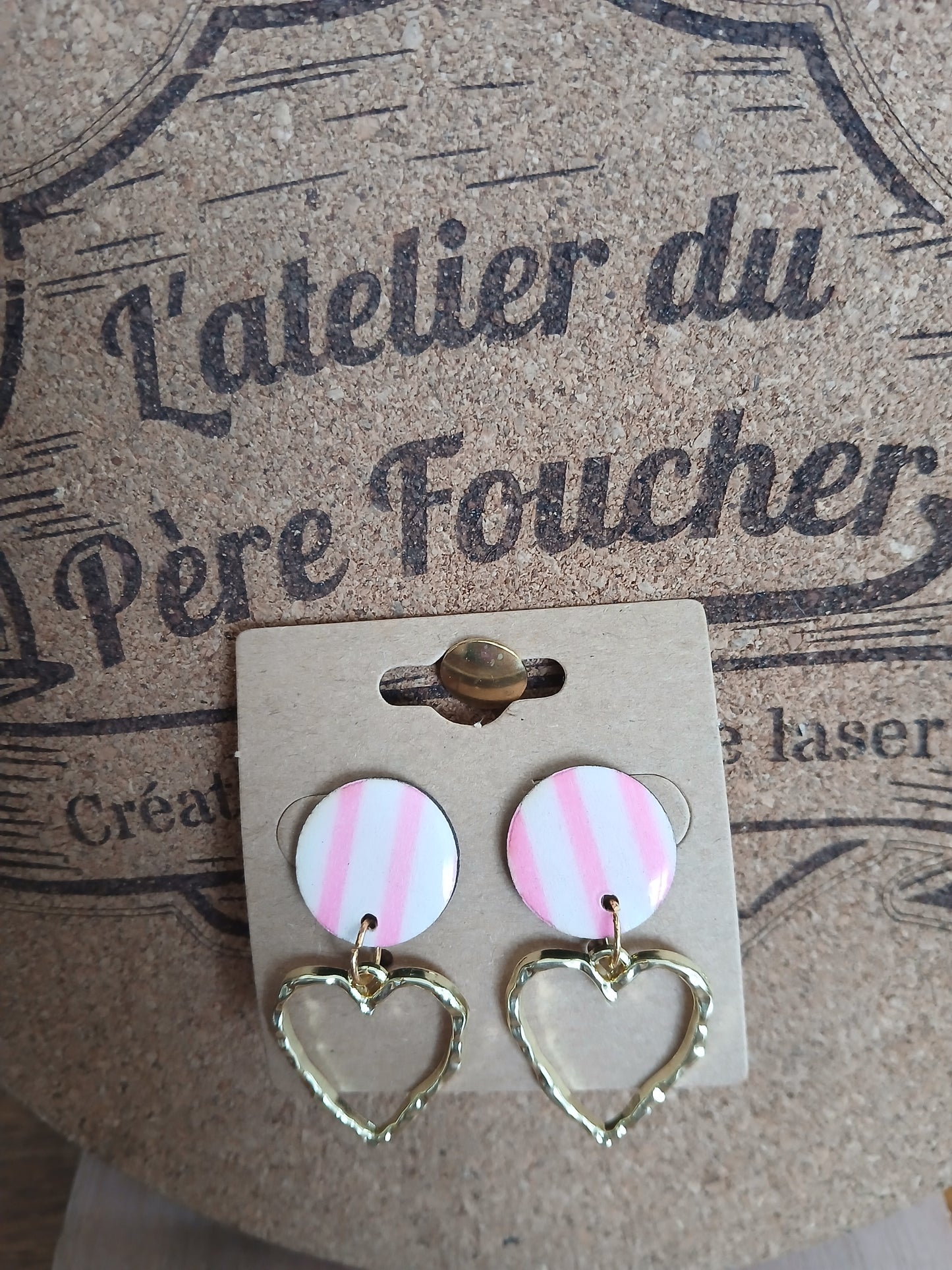 Boucles d'oreilles en bois