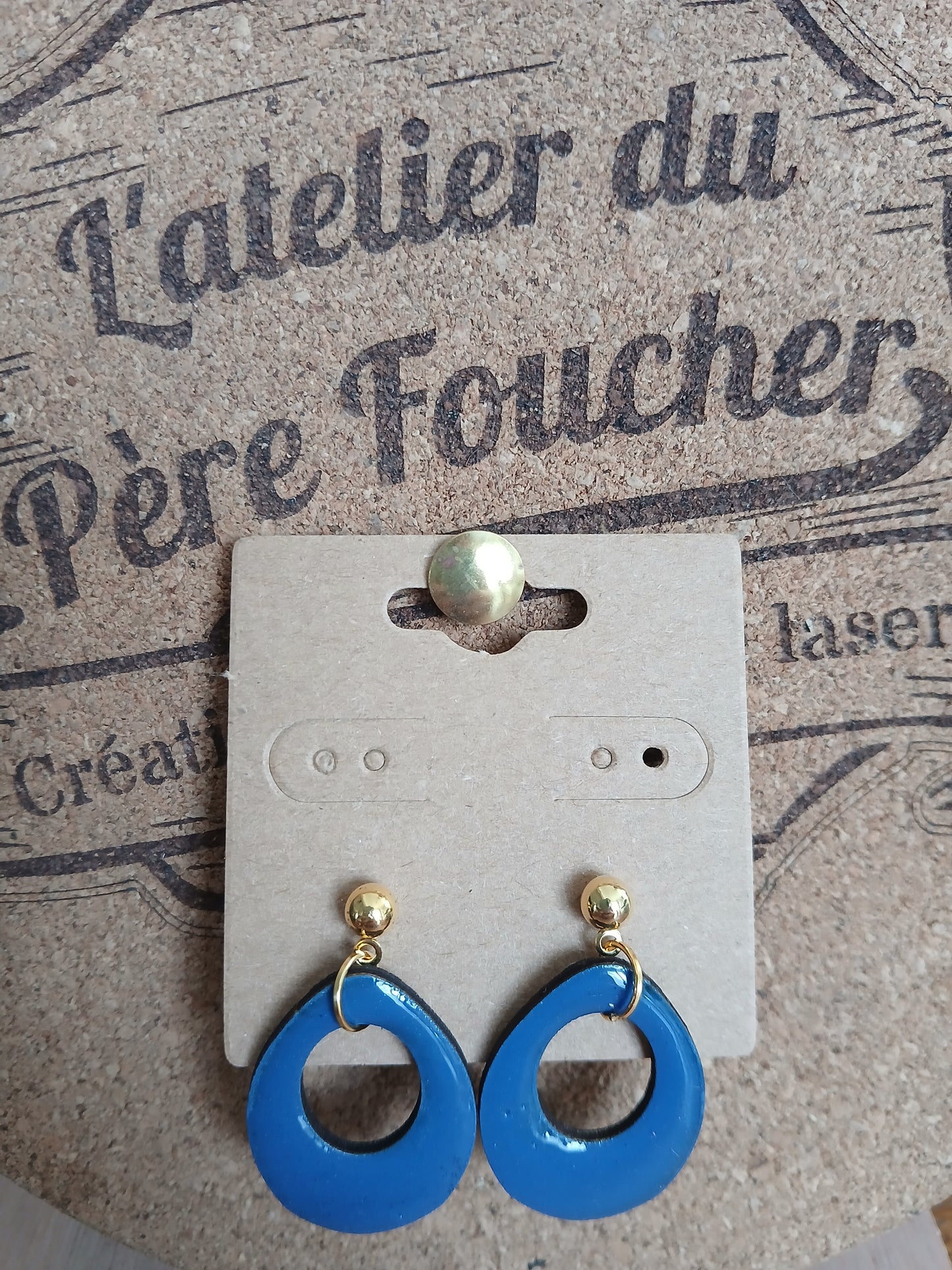 Boucles d'oreilles en bois