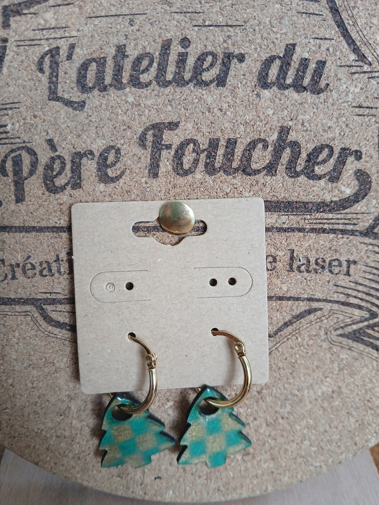 Boucles d'oreilles en bois