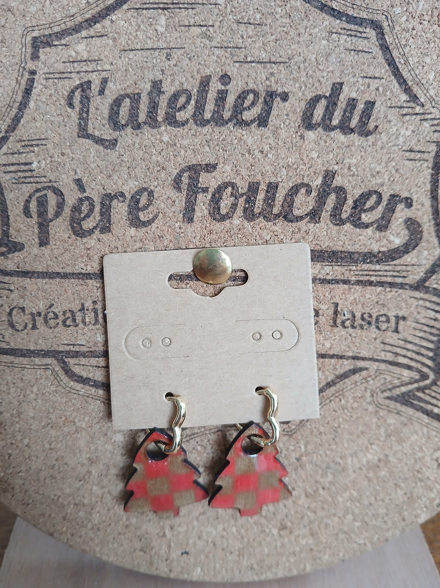 Boucles d'oreilles en bois