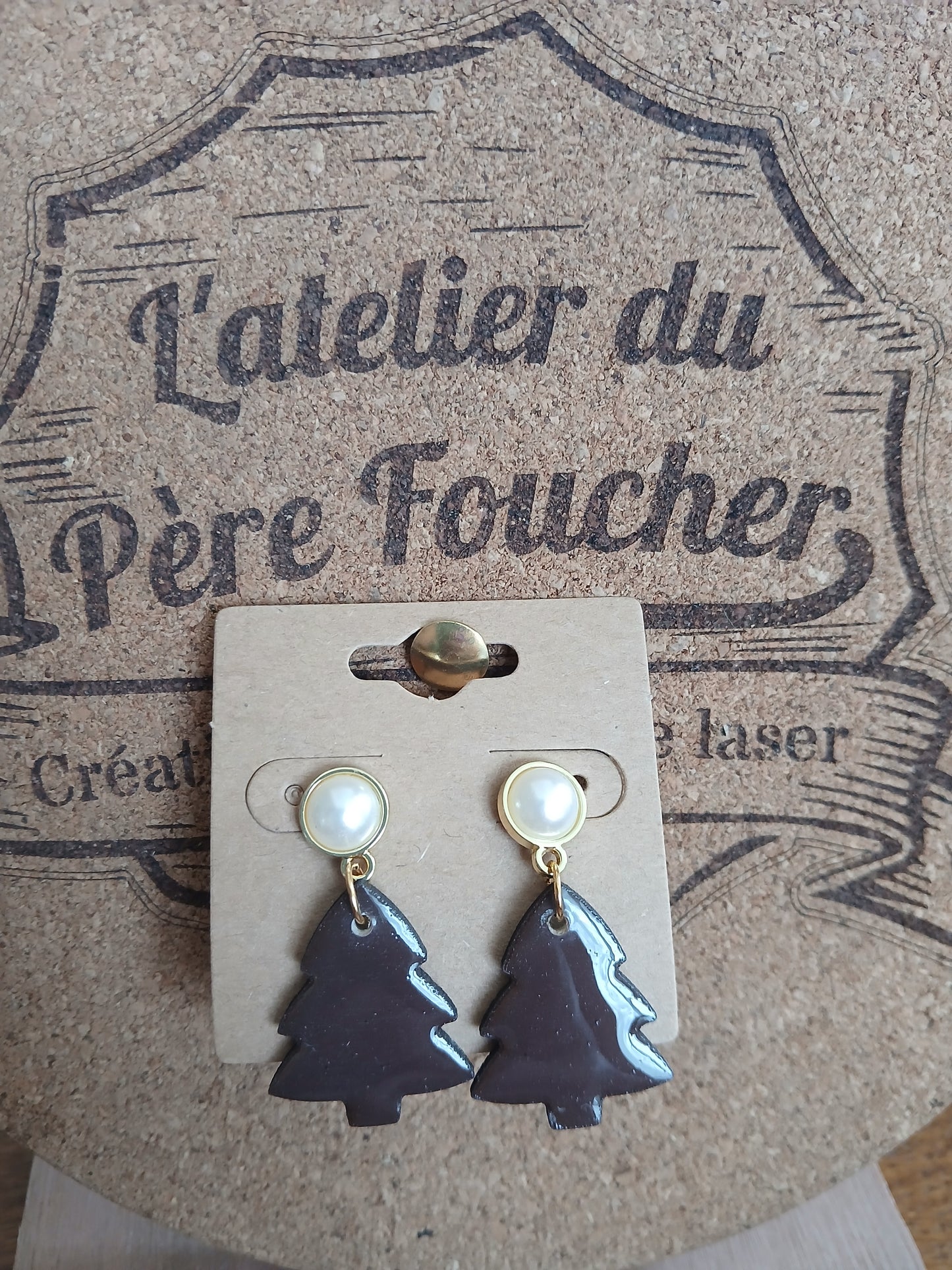 Boucles d'oreilles en bois