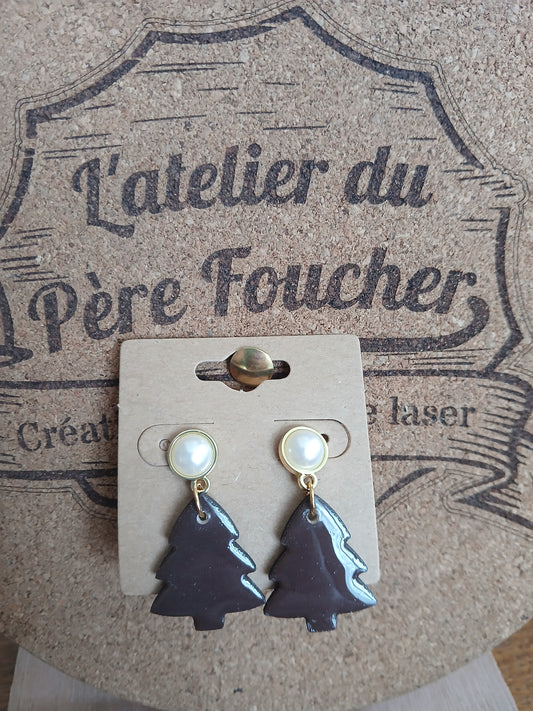 Boucles d'oreilles en bois