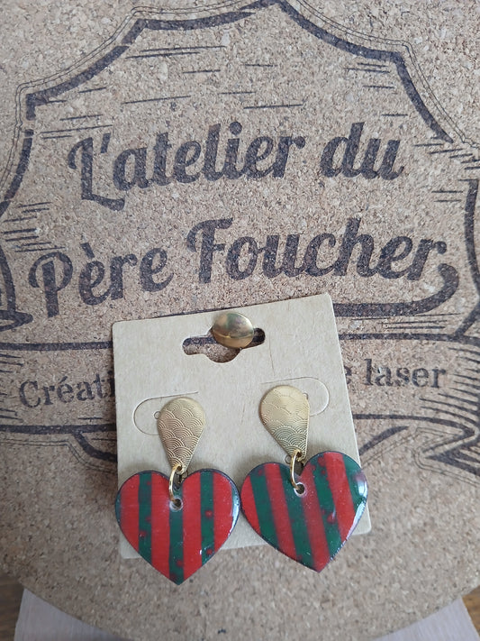 Boucles d'oreilles en bois