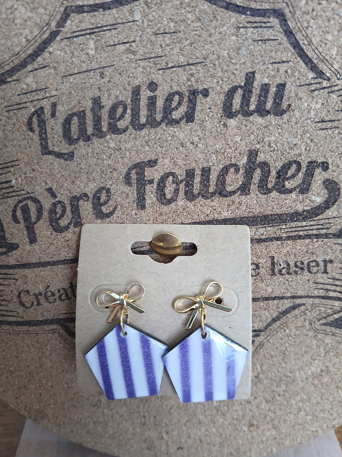 Boucles d'oreilles en bois