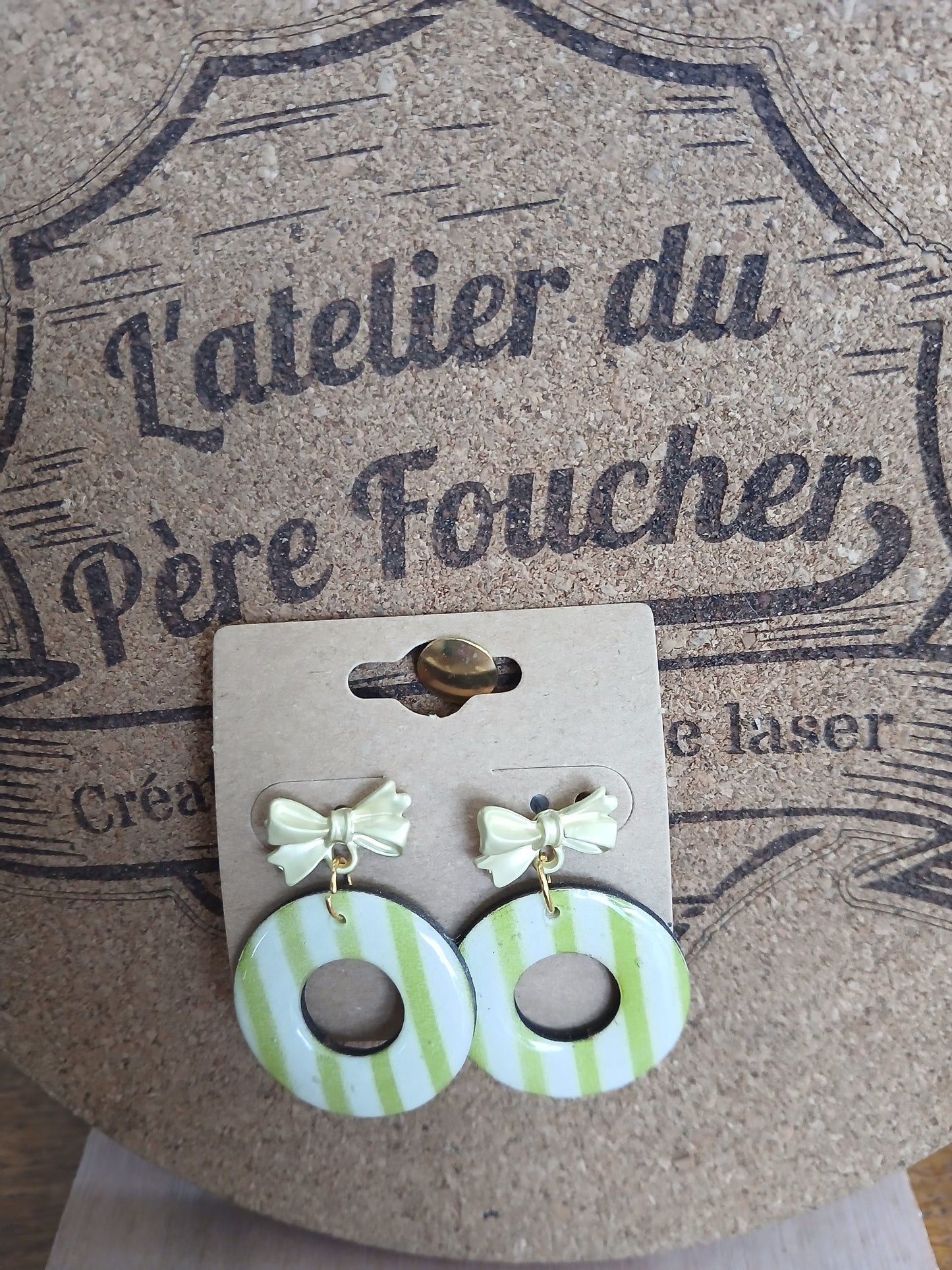 Boucles d'oreilles en bois