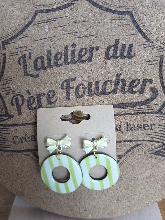 Boucles d'oreilles en bois