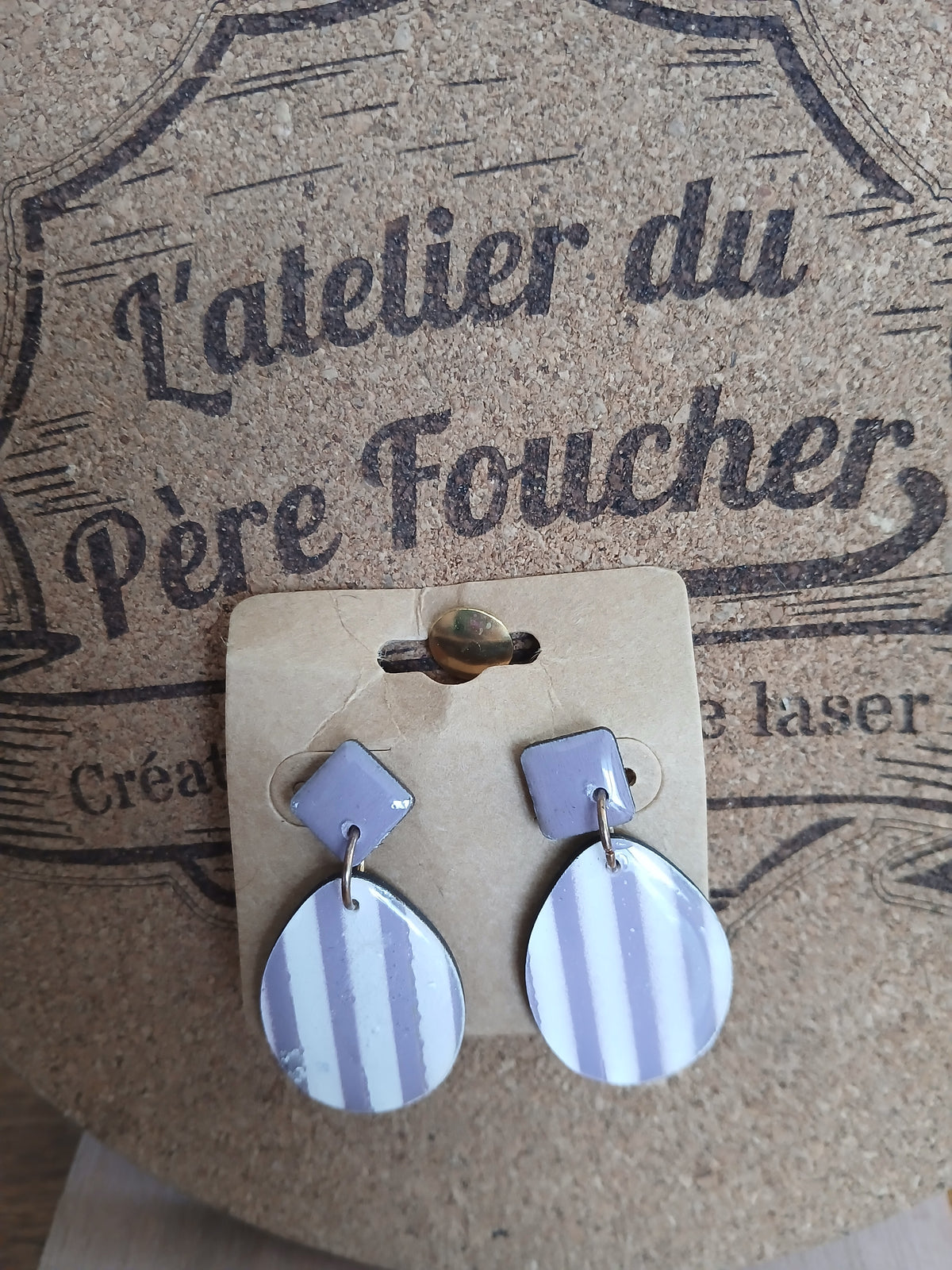 Boucles d'oreilles en bois