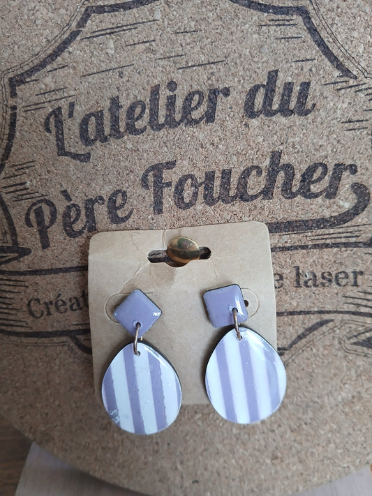 Boucles d'oreilles en bois