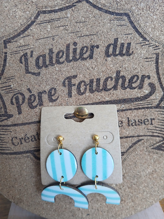 Boucles d'oreilles en bois