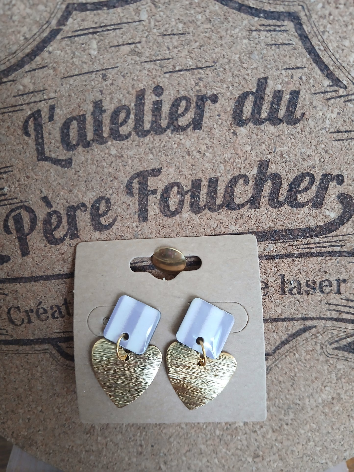 Boucles d'oreilles en bois
