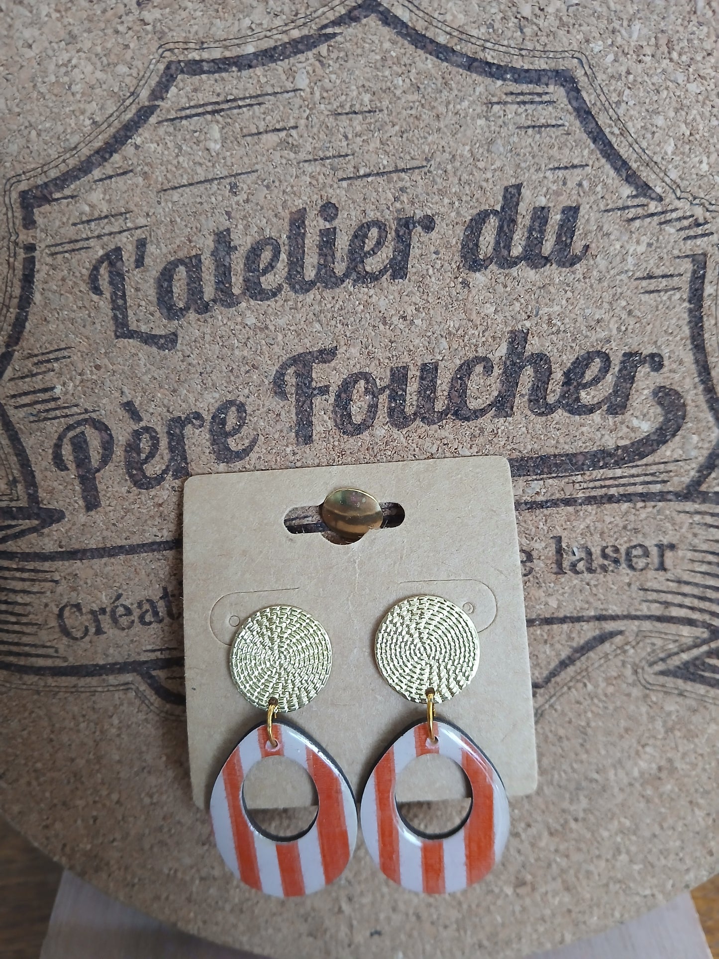 Boucles d'oreilles en bois