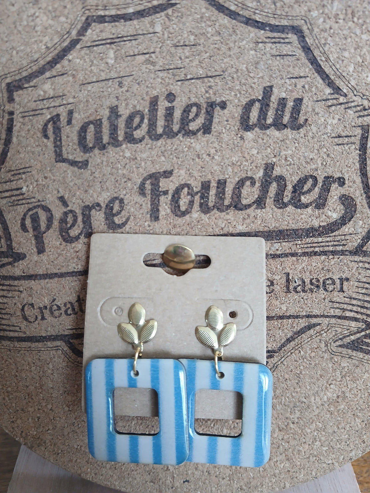 Boucles d'oreilles en bois