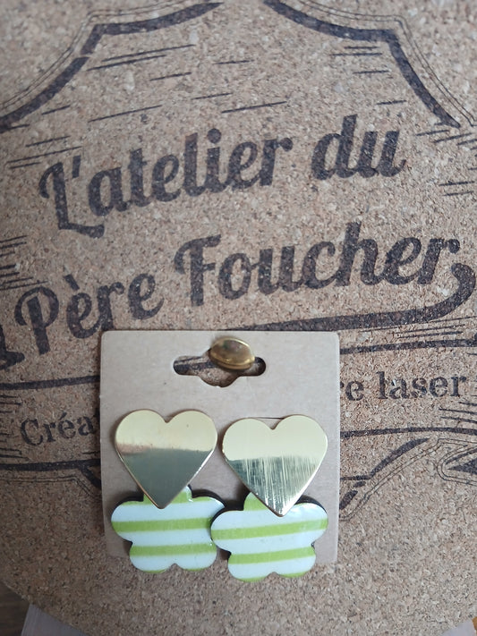 Boucles d'oreilles en bois