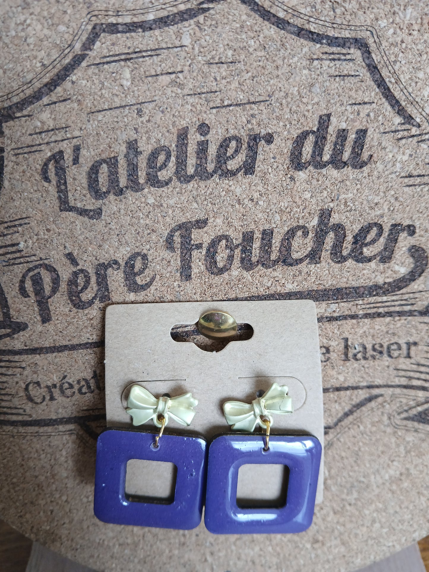 Boucles d'oreilles en bois