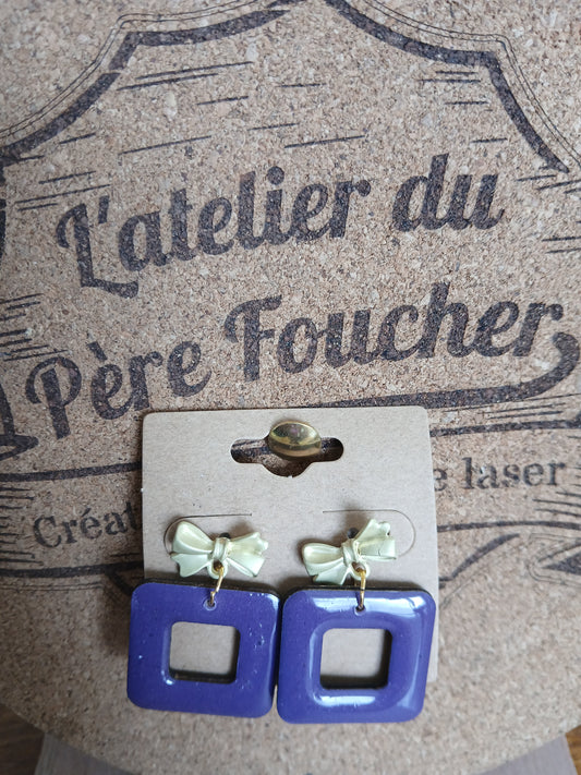Boucles d'oreilles en bois